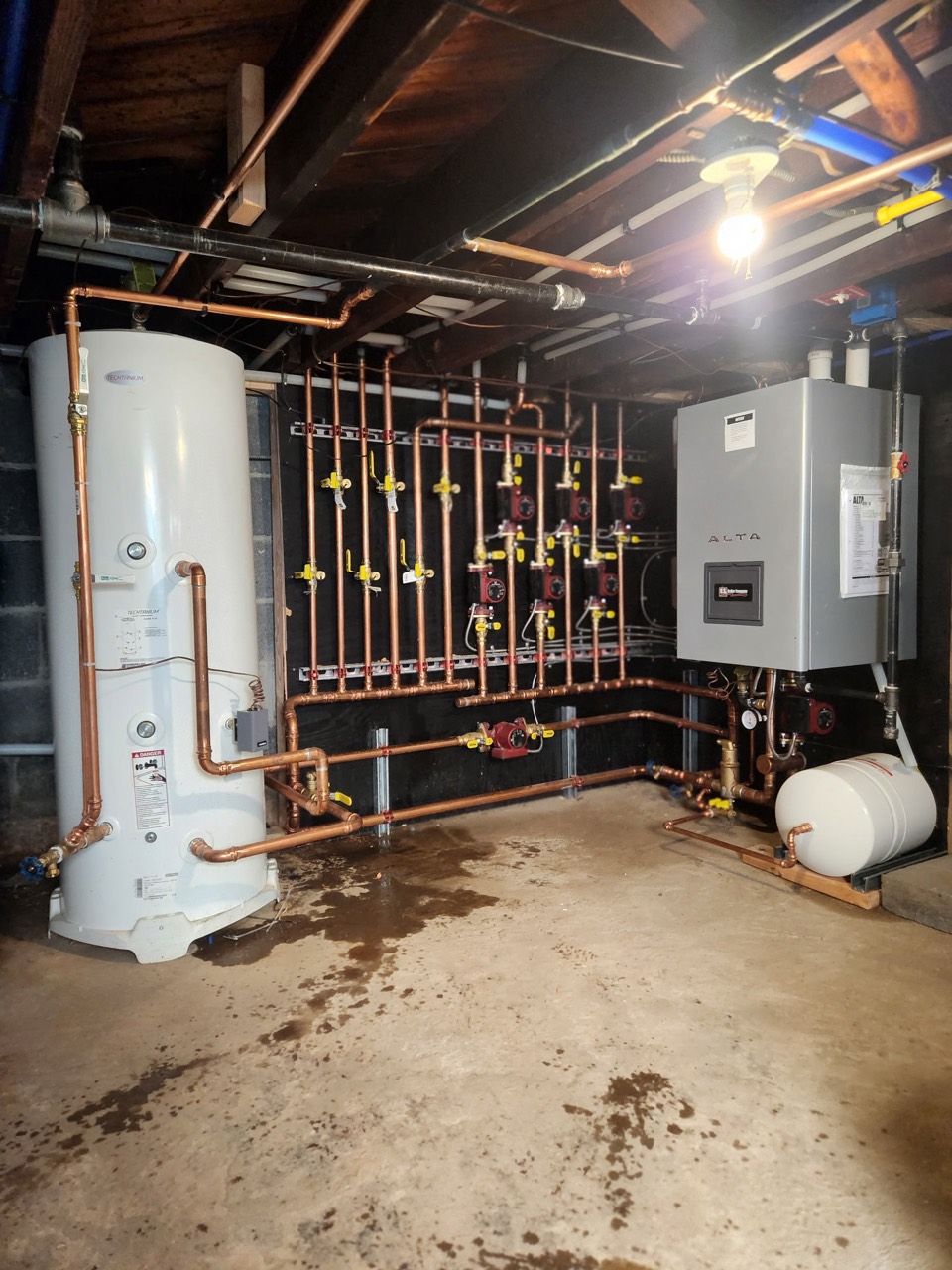 Boiler and mechanical room after the Drip 3.0 upgrade