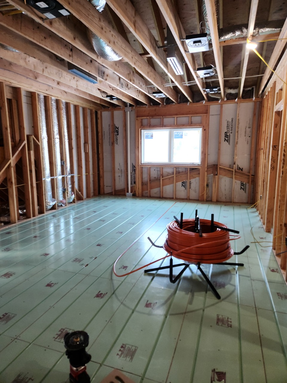 Radiant floor heating tubing installation by Drip 3.0